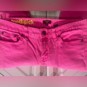 J Crew hot pink skinny jeans